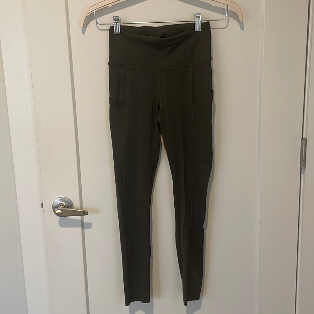 Lululemon Wunder Training High Rise Army Green